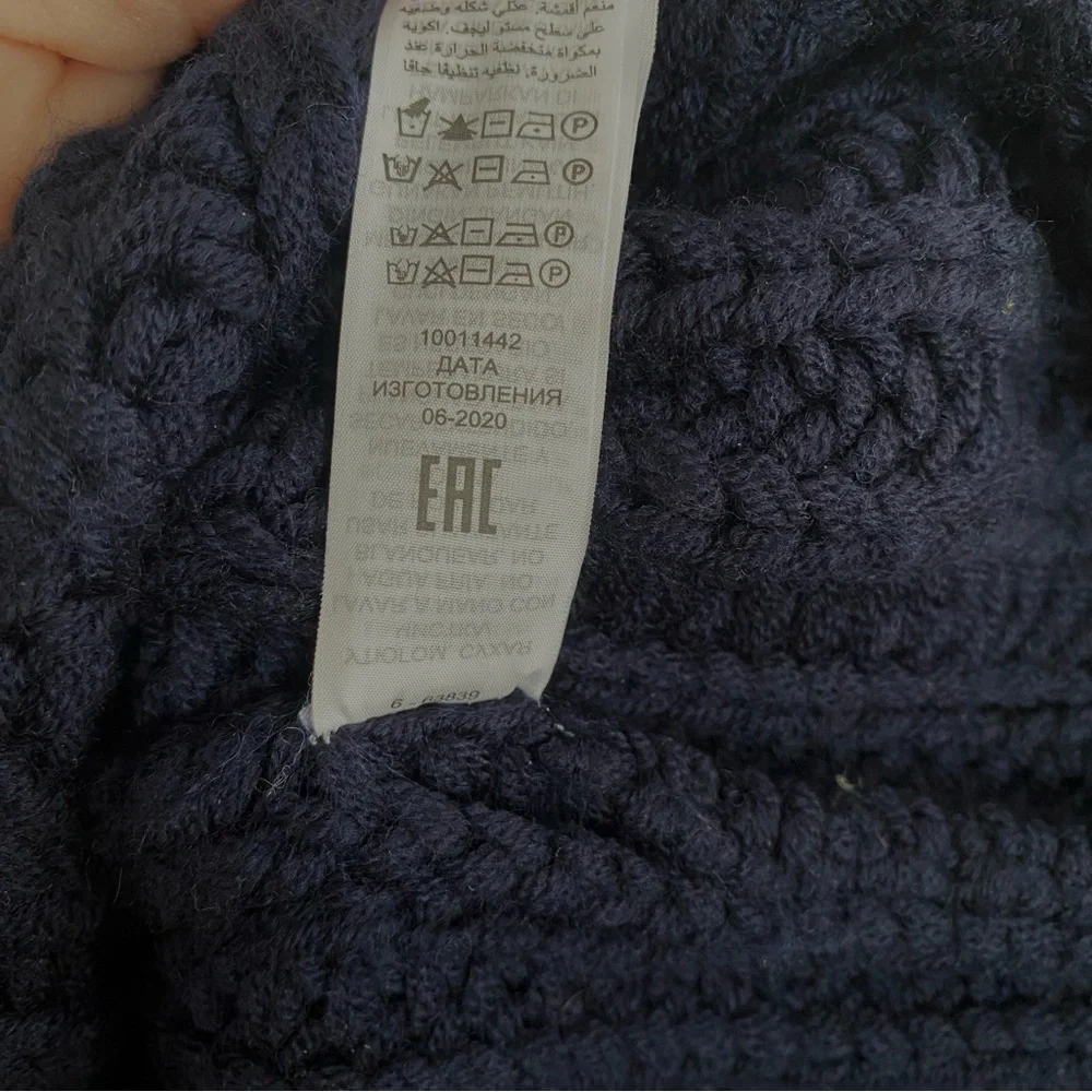 Tory Sport Merino Chevron Chunky Turtleneck Sweater - Picture 14 of 14